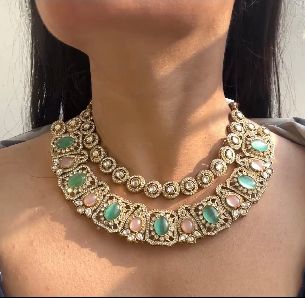 Kavyika Sabyasachi Inspired Necklace With Earrings With TIka