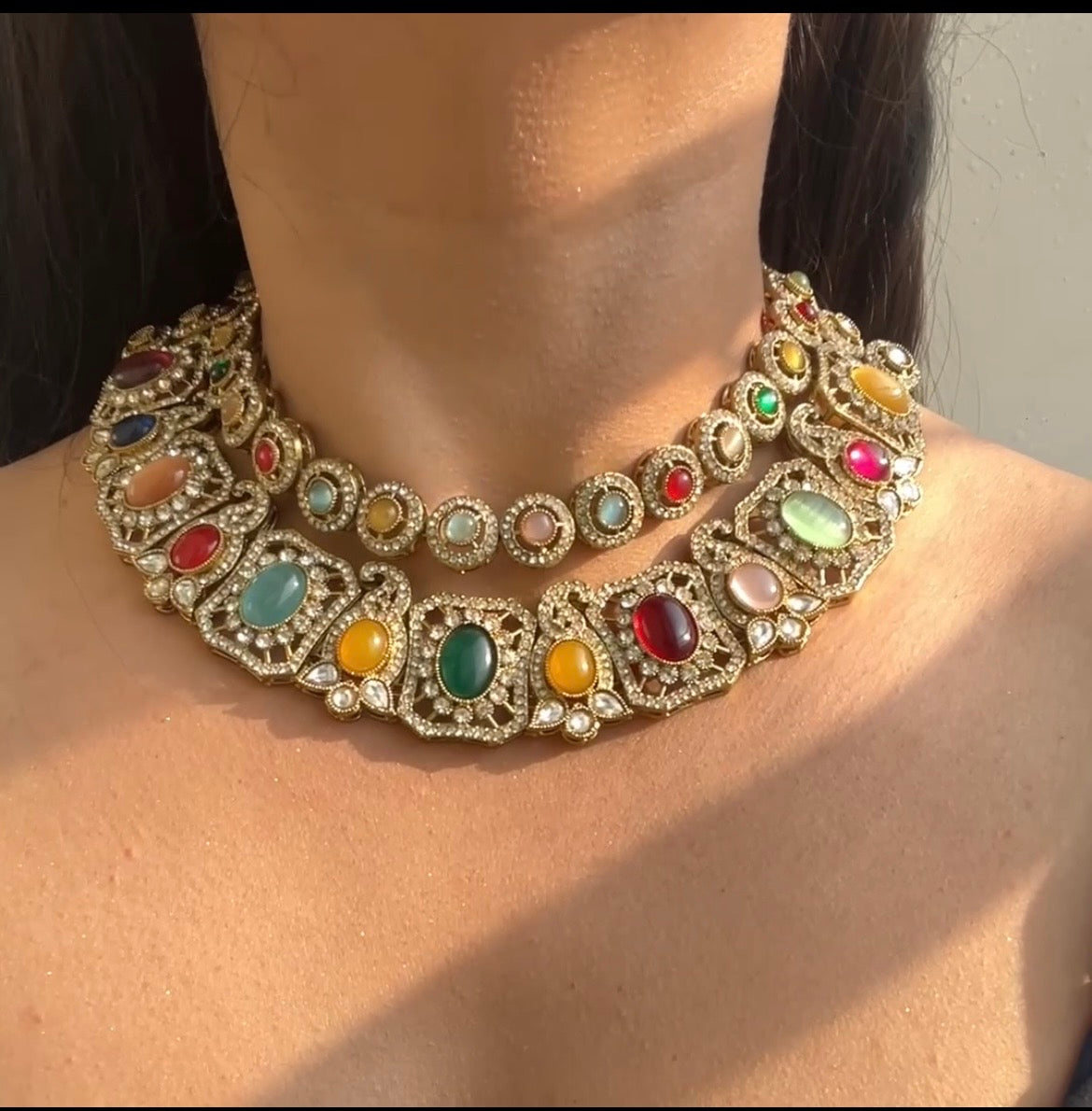 Kavyika Sabyasachi Inspired Necklace With Earrings And Tika