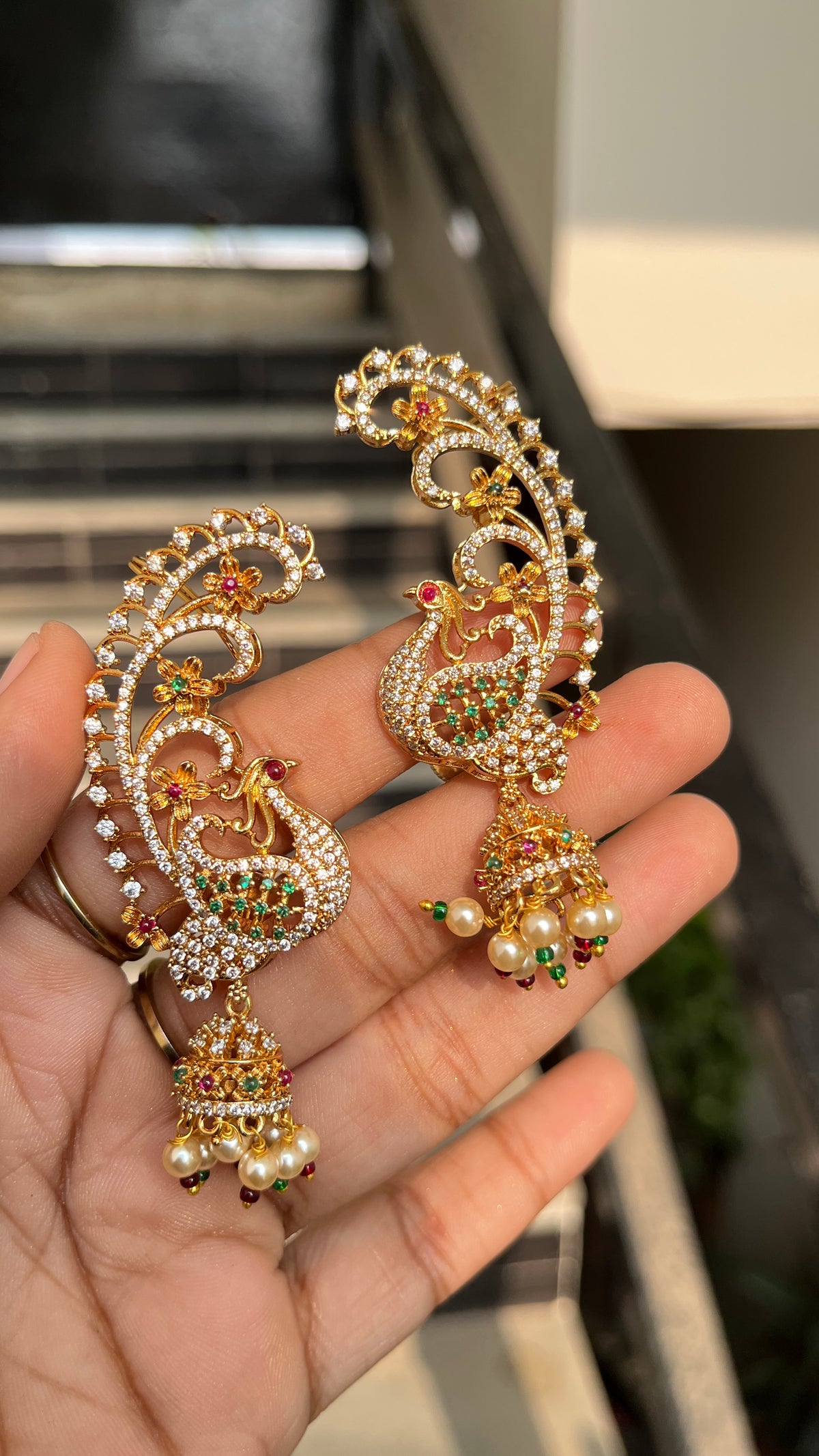 Premium Multi Peacock Ear-Cuff