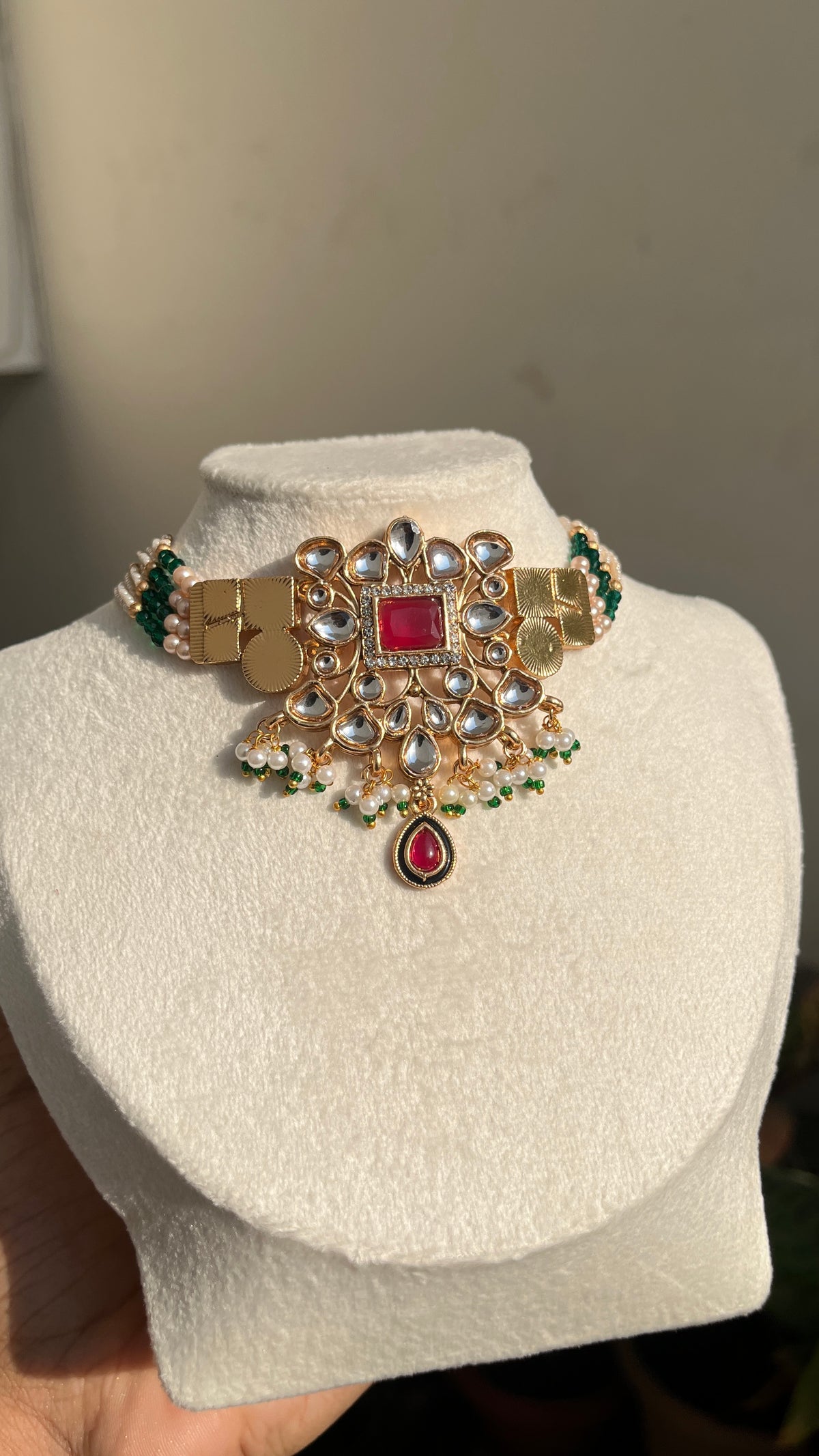 Royal Gulab-Emerald Set