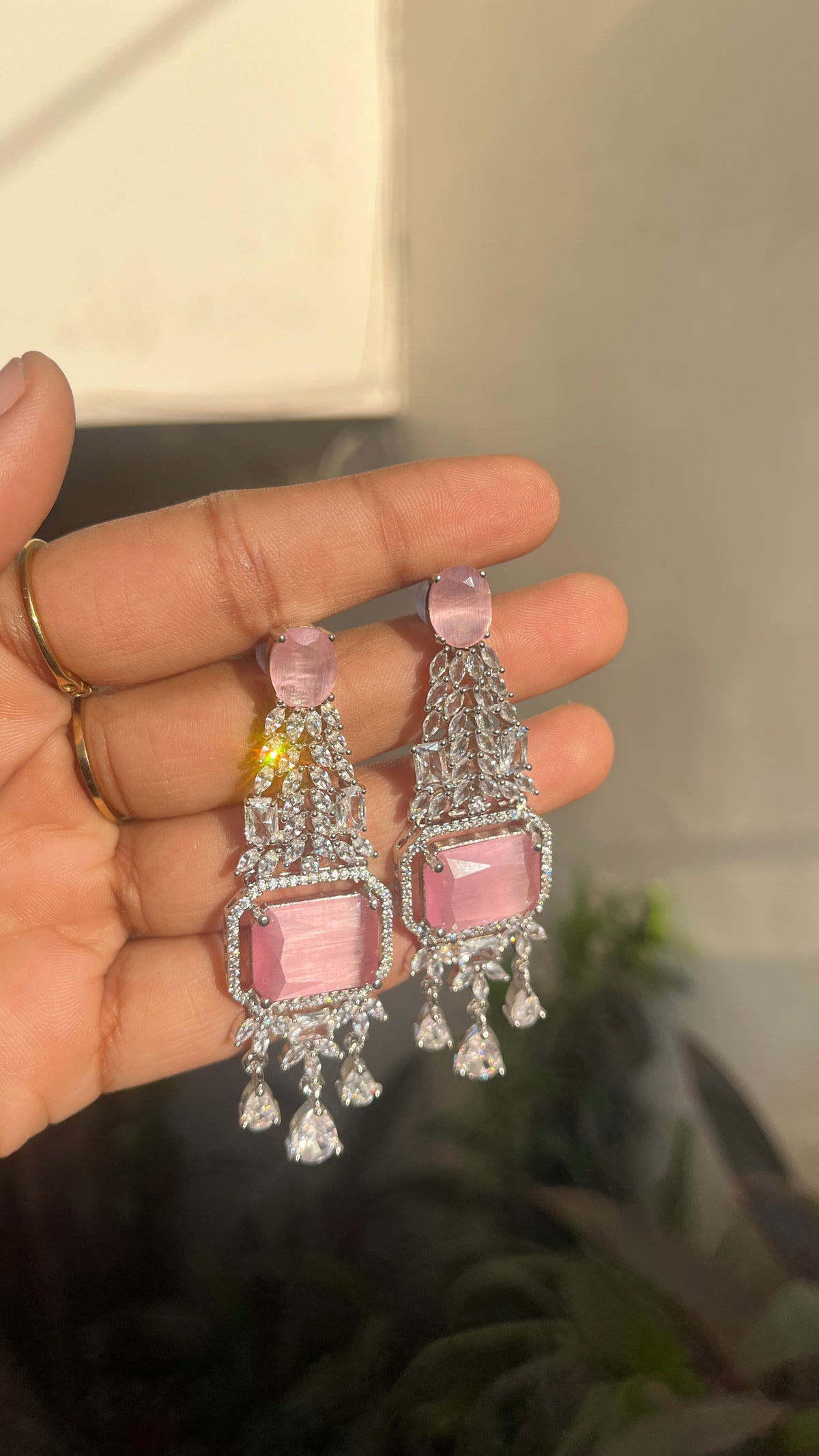 Baby Pink Diamond Diva Necklace Set