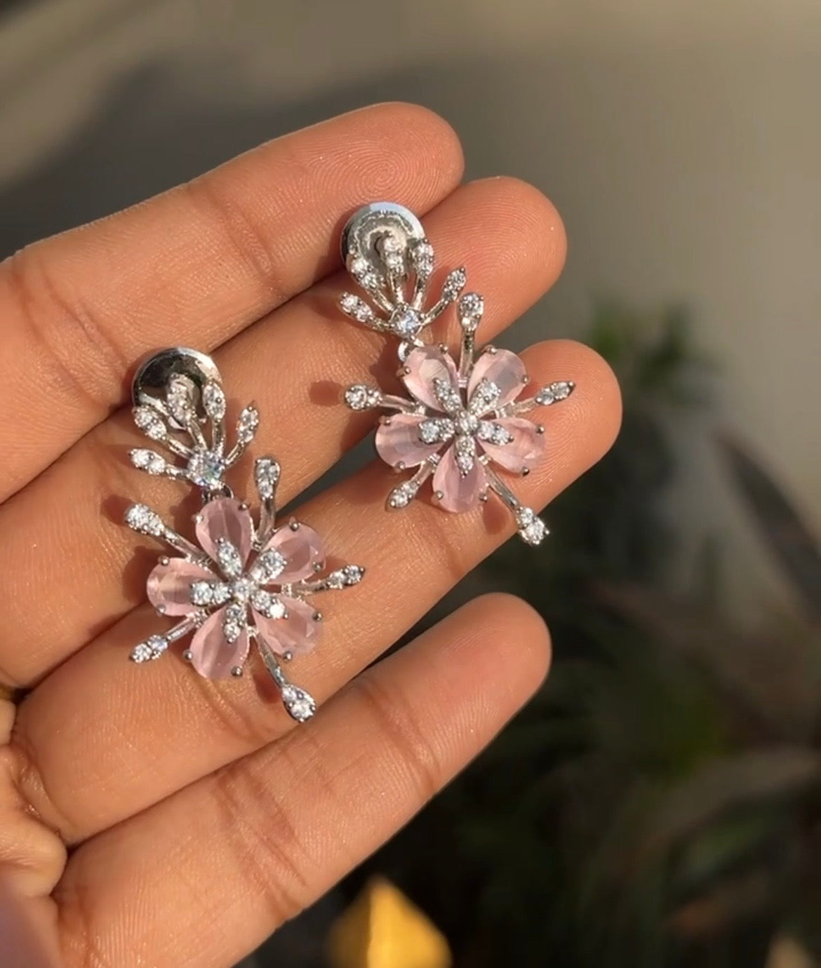 Baby Pink + Mint Flower Ad Necklace Set